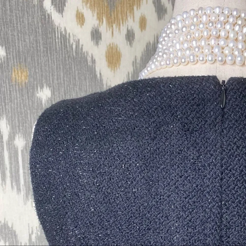 Ralph Lauren Black Luster Knit Sheath Dress